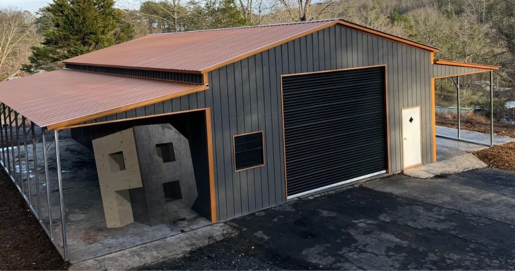Metal building in Mount Airy, NC with standing seam metal roof